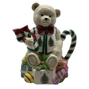 Spode Teddy Bear Christmas Tree Teapot with Lid